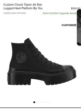 Converse Lugged High Top Platform Boot — Black
